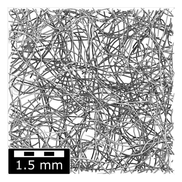 Digital twin of nonwoven in 2D
