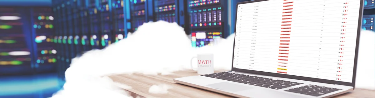 Cloud computing for simulations: A laptop inside a cloud symbolizes flexible software access to high-performance computing in a server farm