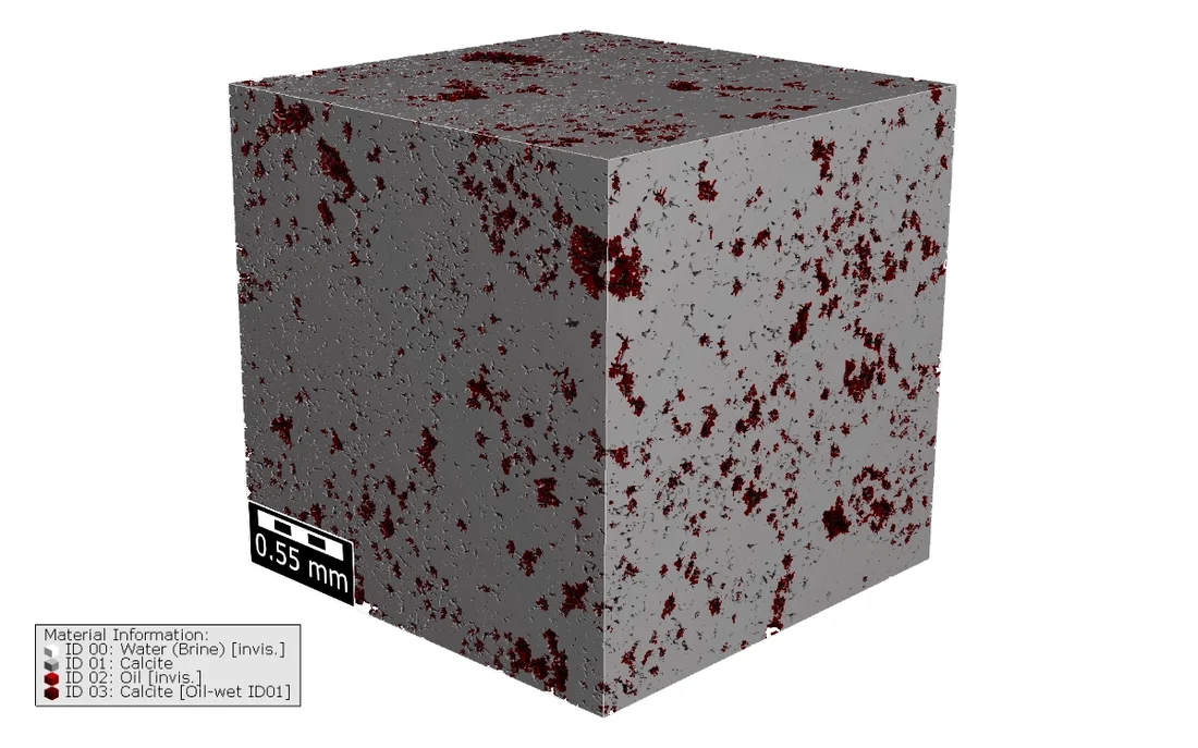 Grossmont carbonate with partially aged mineral surfaces