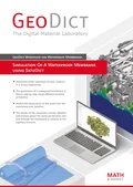 GeoDict Workflow für wasserdichte Membranen - Simulation einer wasserdichten Membran mit SatuDict