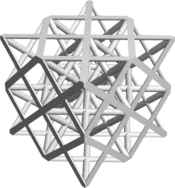 Digital 3D model of a face-centered cubic (FCC) strut-based lattice structure, created with the GeoDict module GridGeo