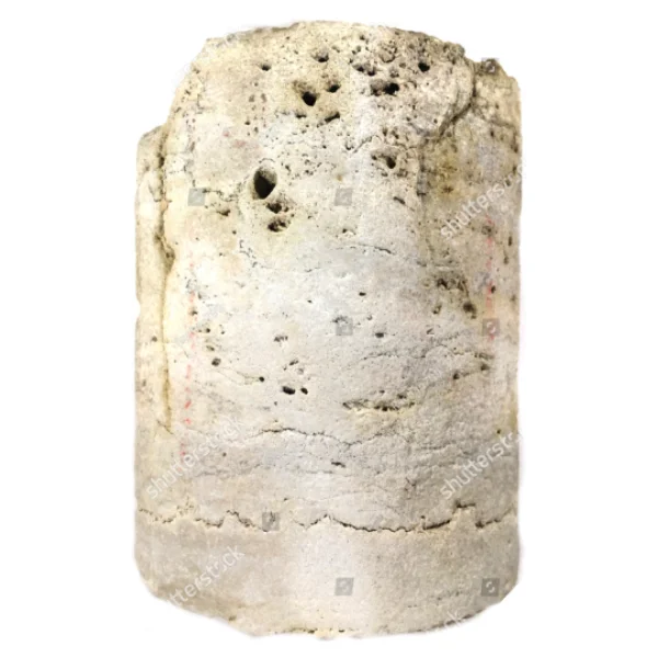 Close-up of a rock sample (drill core plug) as an example of sampling for rock analysis