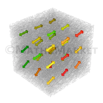 Fiber orientation analysis in the 3D model of PA 66 GF50