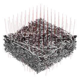 Particulate filtration in an imported oil filter structure - imported with ImportGeo-Vol