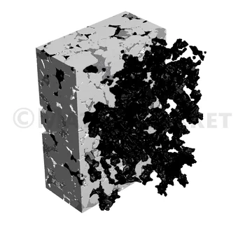Visualization of a partially oil-saturated structure of a Berea sandstone during primary drainage