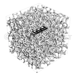Digital twin of an open-cell foam with a solid volume fraction (SVF) of 10%